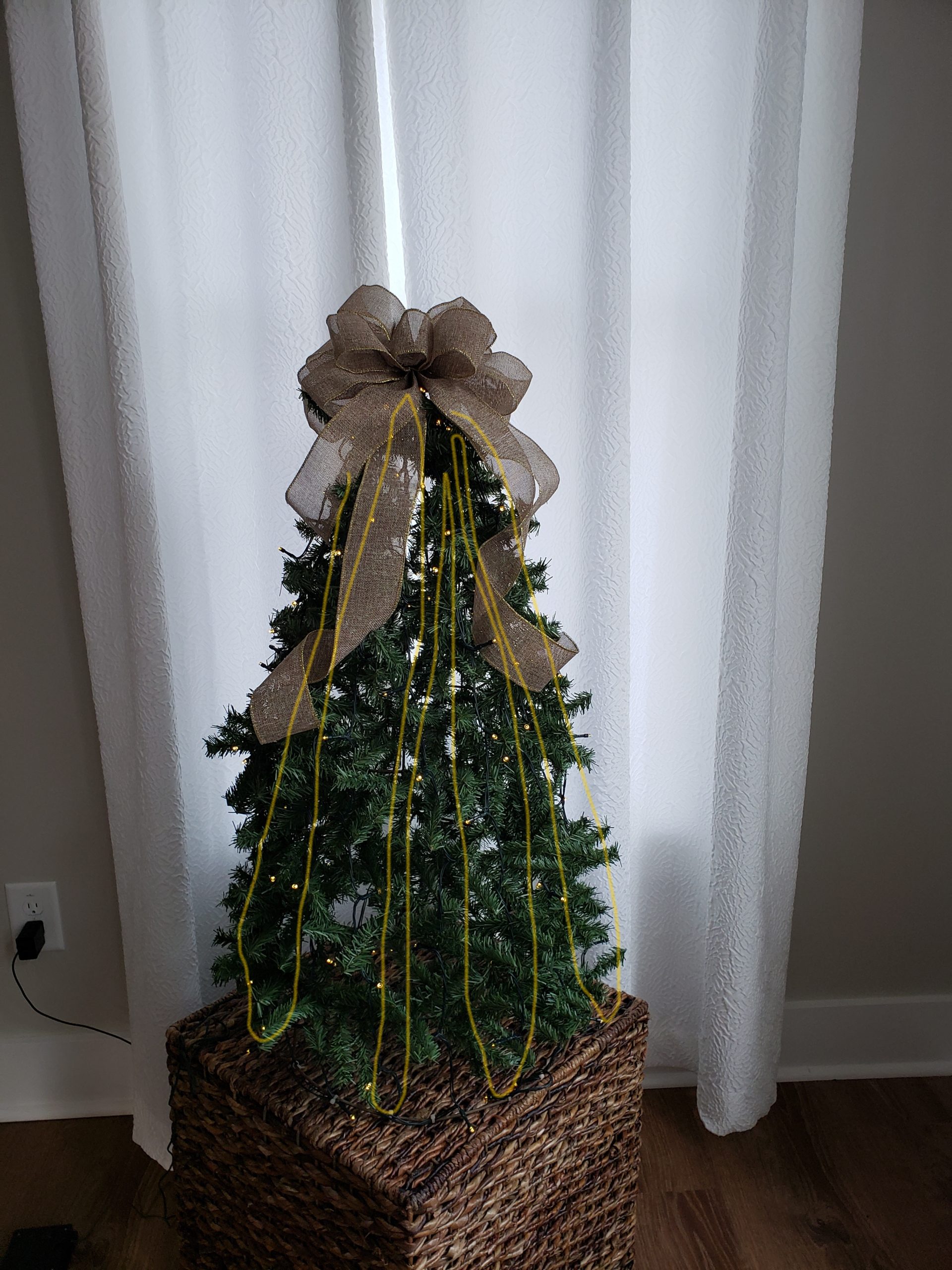 Tomato Cage Christmas Tree Burlap