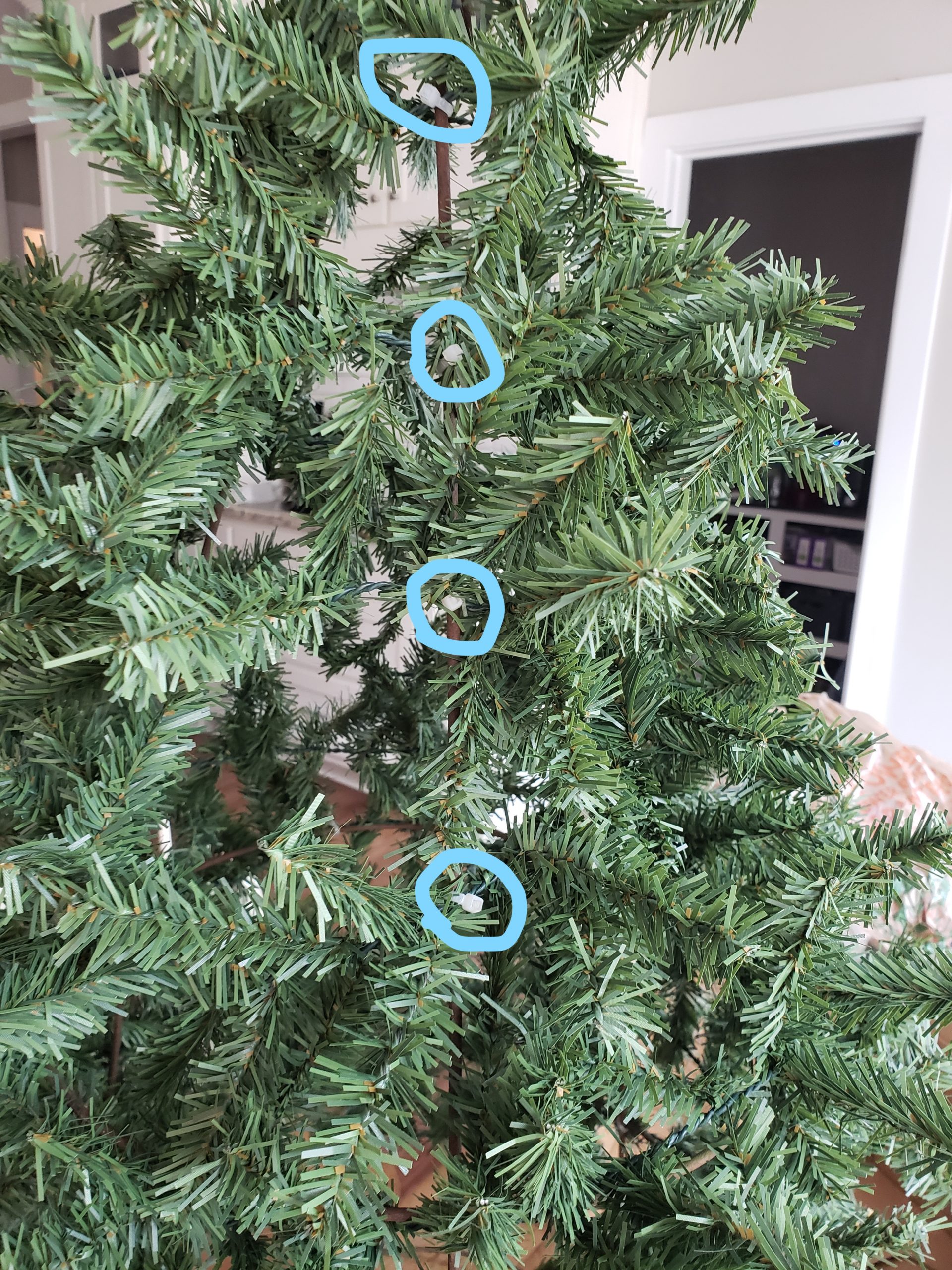 Tomato Cage Christmas Tree Burlap