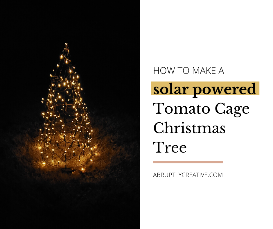 tomato cage christmas tree solar powered