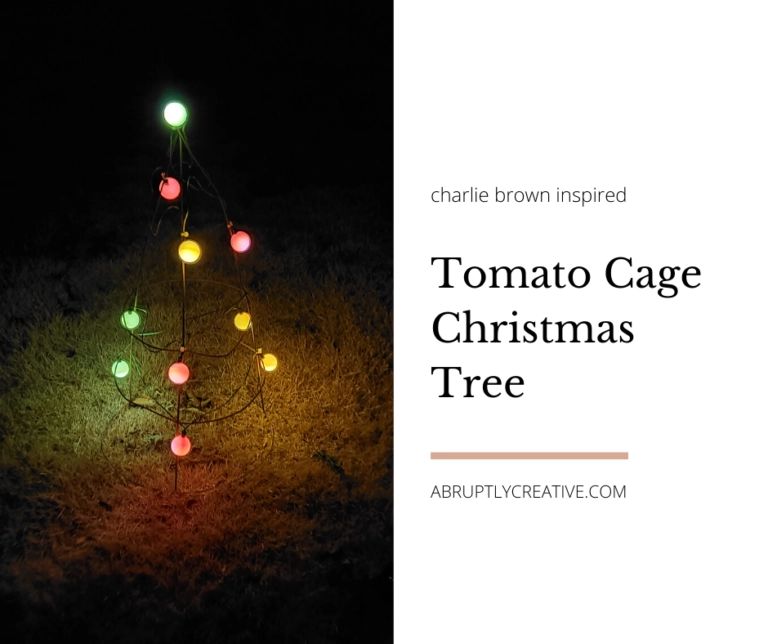 Tomato Cage Christmas Tree Inspired by Charlie Brown